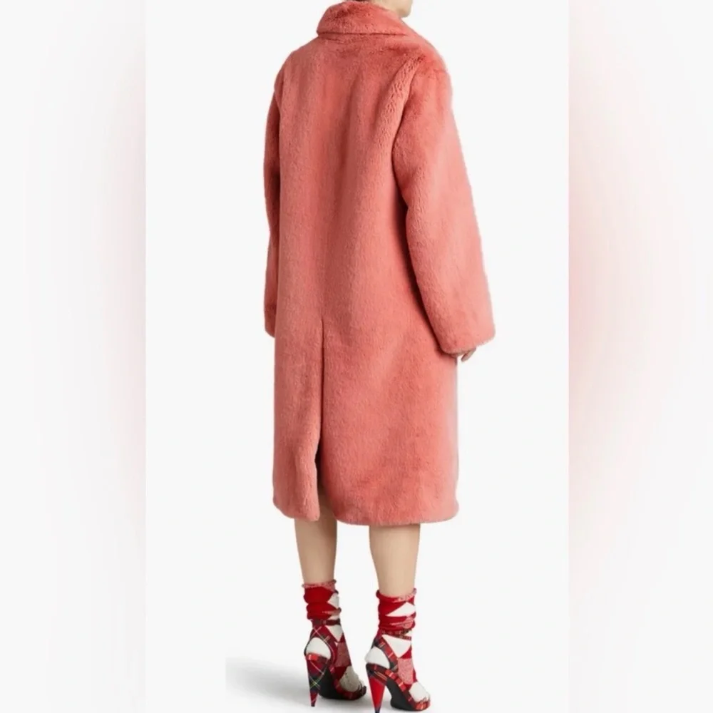 Burberry Pink Teddy Faux Fur Coat - Picture 12 of 14